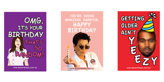 Kris, Kanye & Ja'mie Birthday Card Pack