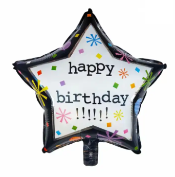 Happy Birthday Balloon BLACK - SYDNEY & GONG ONLY