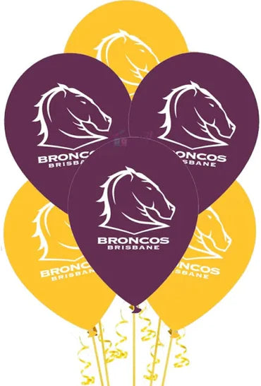 2X NRL Broncos Balloons