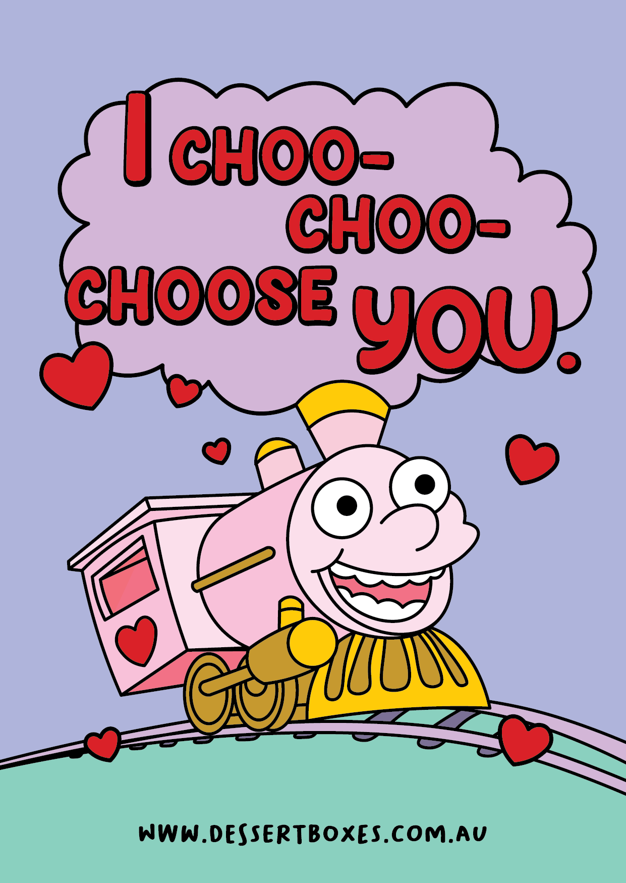 I choo choo choose you card Dessert Boxes I choo choo choose you card Dessert Boxes