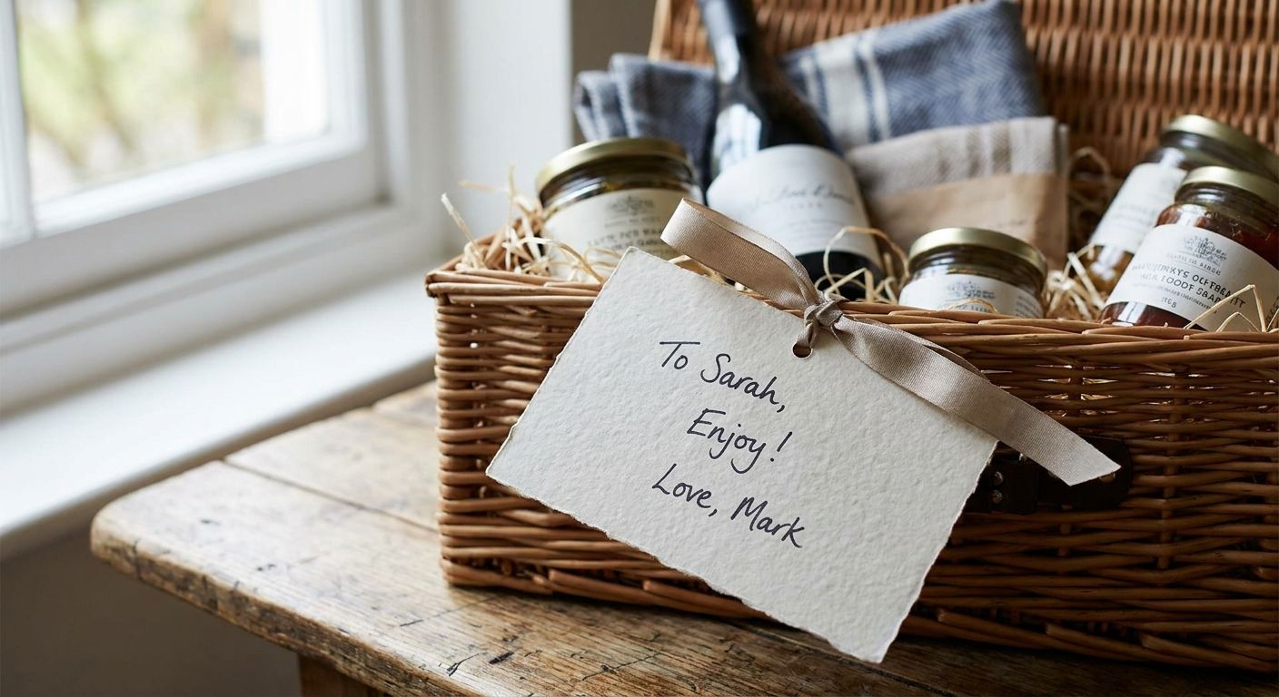 How to write a gift card message for a hamper