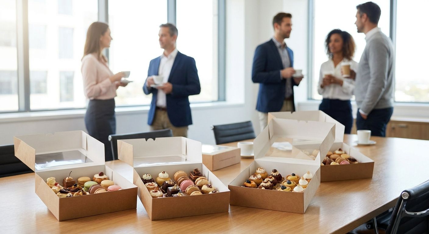 Dessert boxes for corporate morning teas