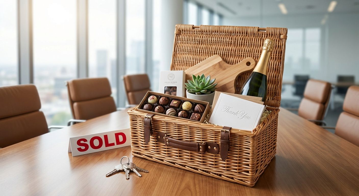 Corporate gift hampers for real estate client settlements