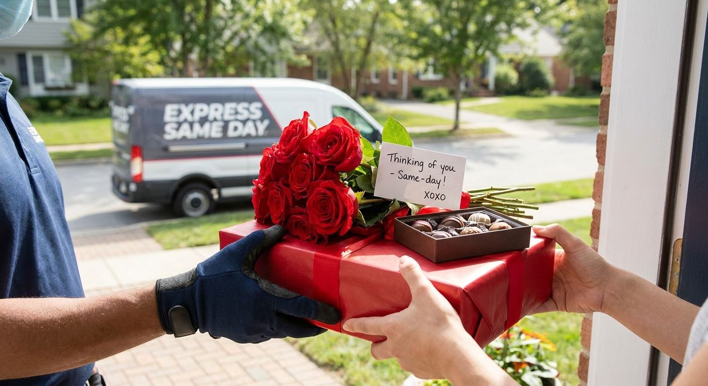 Same-day gift delivery for last-minute Valentine's Day