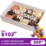Donut Message Box + 5x FREE Funsize Chocolates