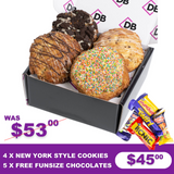 4 New York Style Cookies + 5 FREE Funsize Chocolates (Aus Wide)