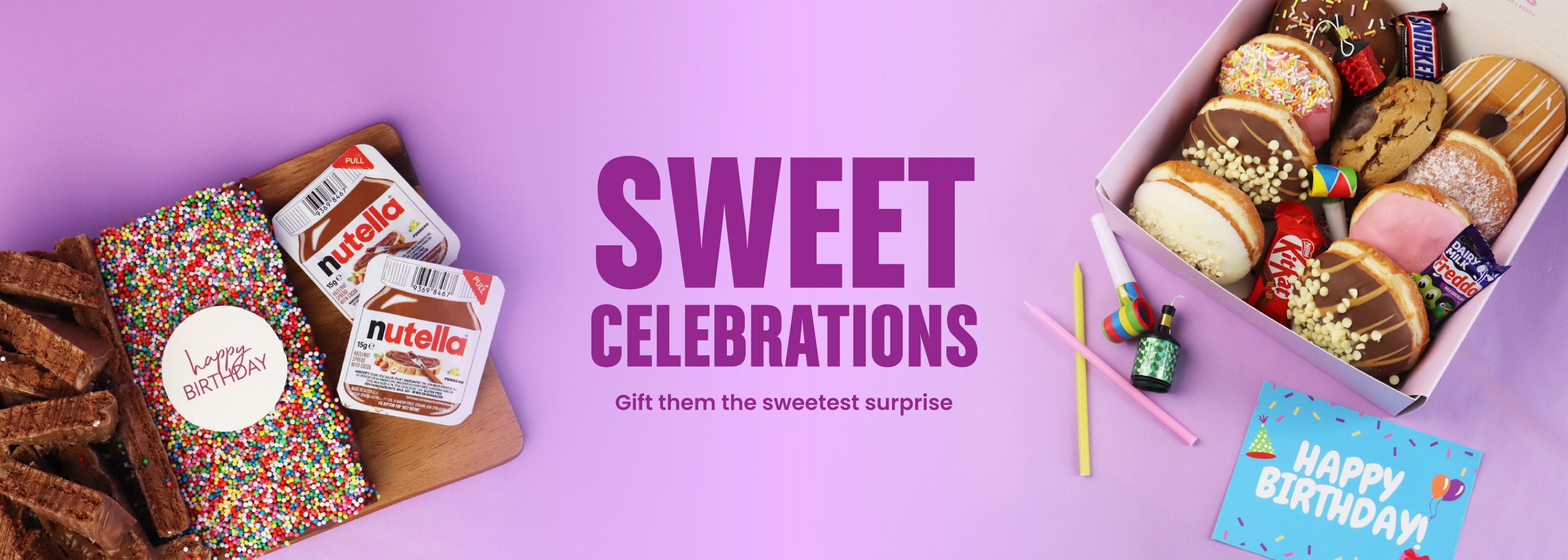 Happy Birthday Dessert Box Gift Banner