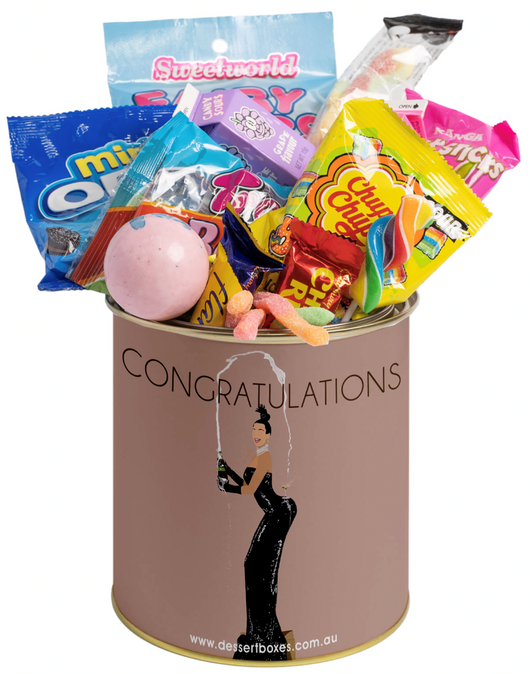 Kim K Congratulations Candy filled tin- Aus wide