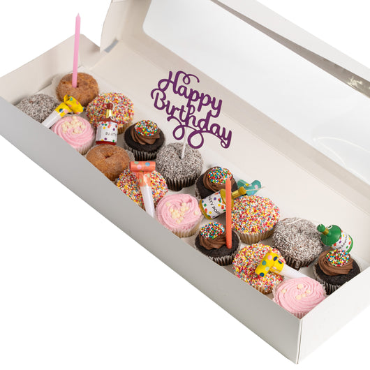 16 Mixed Birthday Cupcakes