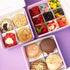 Assorted cookies, candies and chocolate donuts