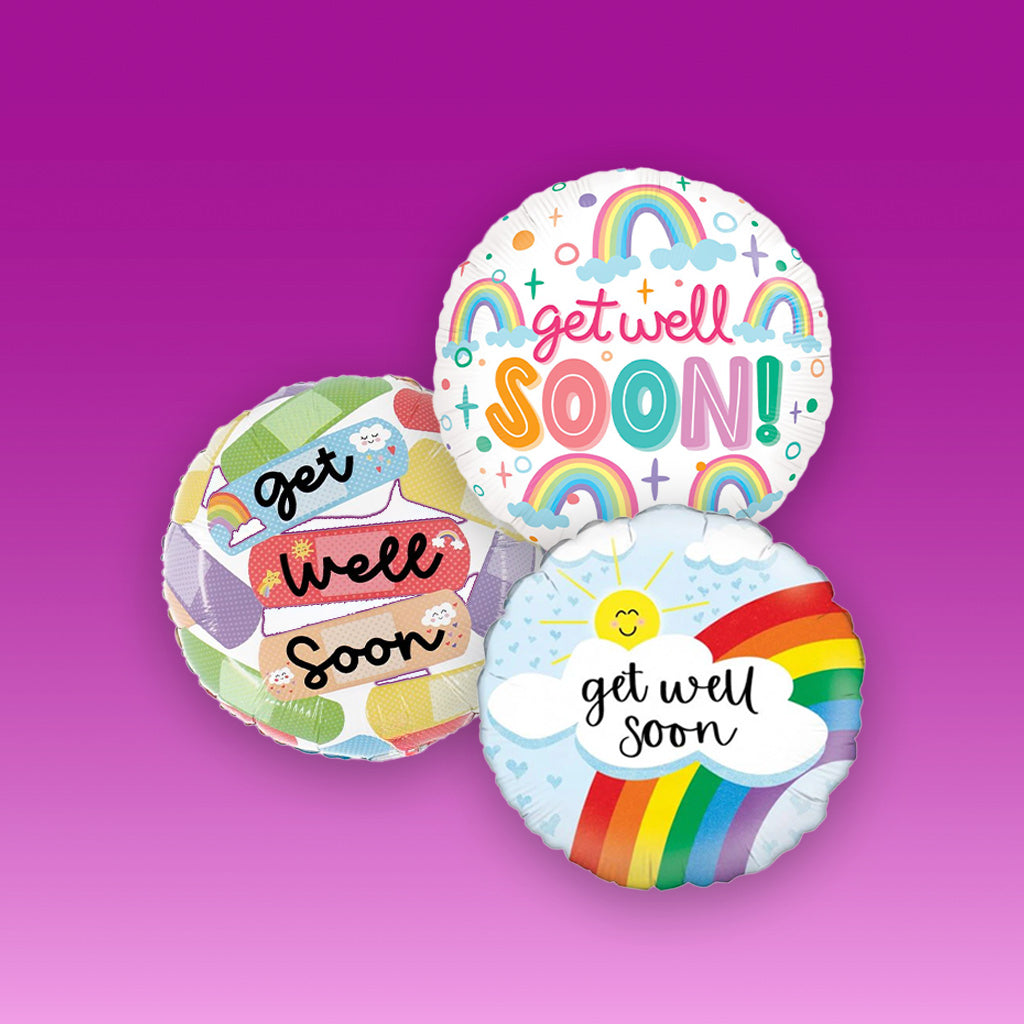 Range of Get Well Soon Balloons