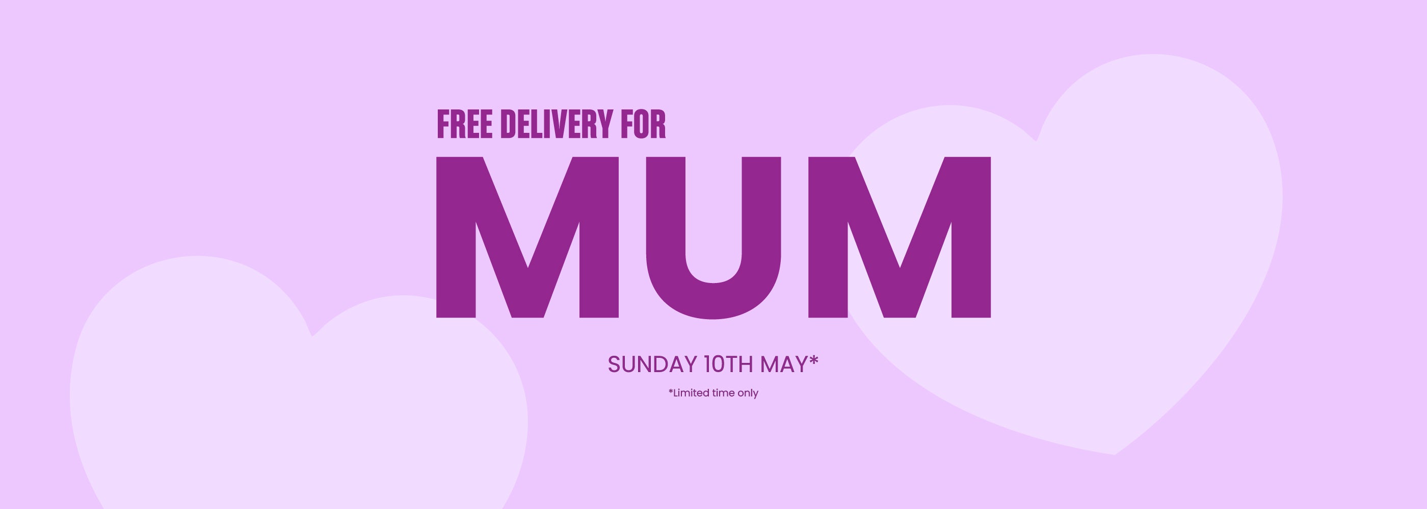 Mother's Day Free Delivery Banner