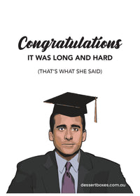 Congratulations it was long and hard Card