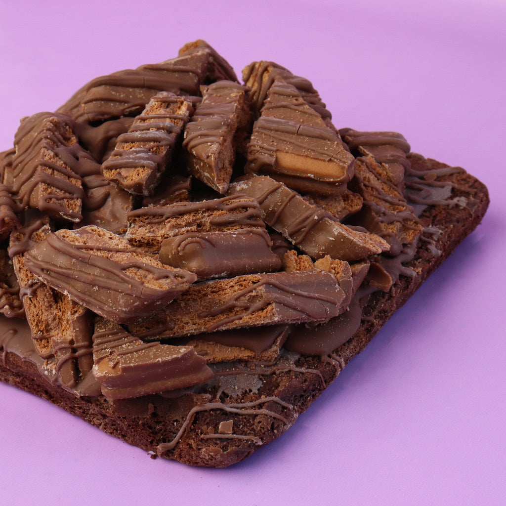 Tim Tam and Choc Heart Brownie