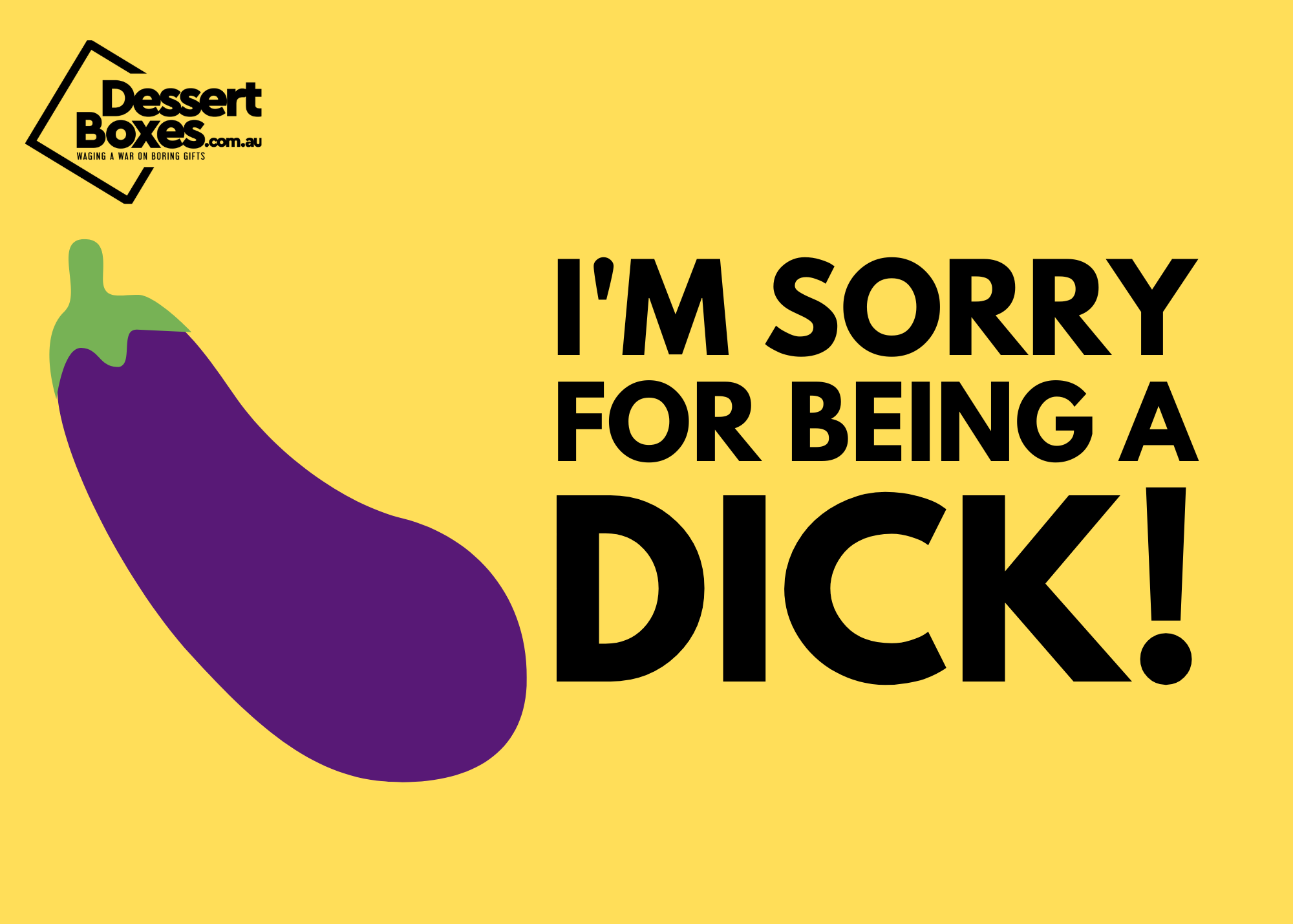 Sorry Empty Box I'm Sorry Card – Dessert Boxes